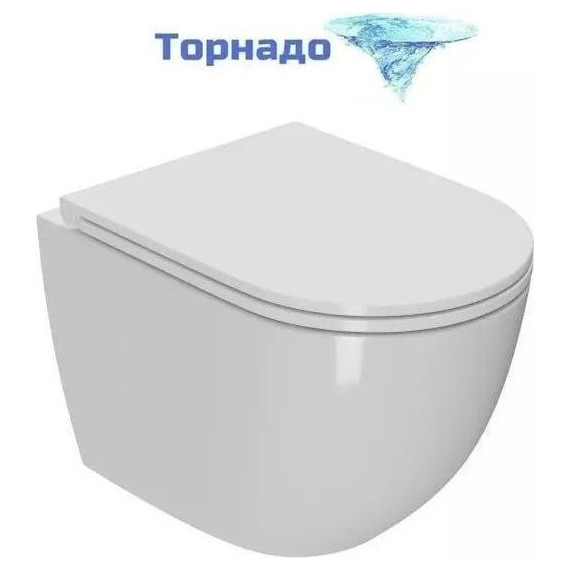 Инсталляция с подвесным унитазом комплект: TECEbase 2.0 9400412 с подвесным безободковым унитазом Sintesi Evi SIN-TS-EVI-152 сиденье микролифт, крепление, кнопка смыва хром глянцевый (система смыва Торнадо) - фото 3