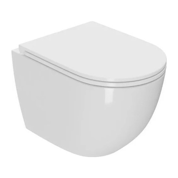 Инсталляция с подвесным унитазом комплект: TECEbase 2.0 9400414 с подвесным безободковым унитазом Sintesi Evi SIN-TS-EVI-152 сиденье микролифт, крепление, кнопка смыва чёрная матовая (система смыва Торнадо) - фото 6