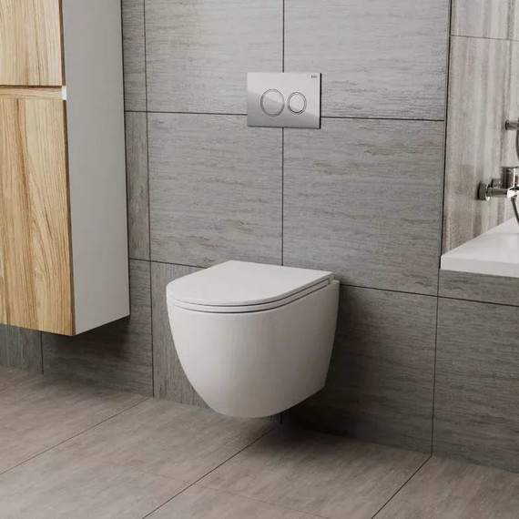 Инсталляция с подвесным унитазом комплект: TECEbase 2.0 9400412 с подвесным безободковым унитазом Sintesi Evi SIN-TS-EVI-152 сиденье микролифт, крепление, кнопка смыва хром глянцевый (система смыва Торнадо) - фото 11