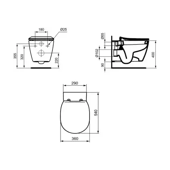 Инсталляция Ideal Standard с подвесным безободковым унитазом Tesi AquaBlade T386801 - фото 5
