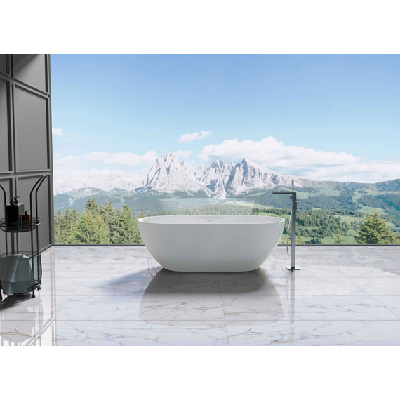 Ванна отдельностоящая Solid Surface Vincea 170x80 см VBT-4S04MW, белый матовый - фото 2