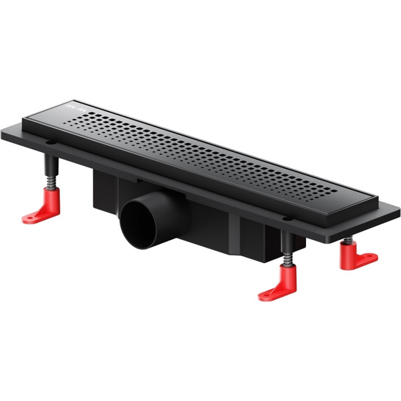 Душевой трап (лоток) 40 AM.PM PrimeFlow W02SC-P11-040-01BM комбинированный затвор с черной матовой решеткой, Цвет производителя: чёрный, Размер трапа: 400 - фото 3