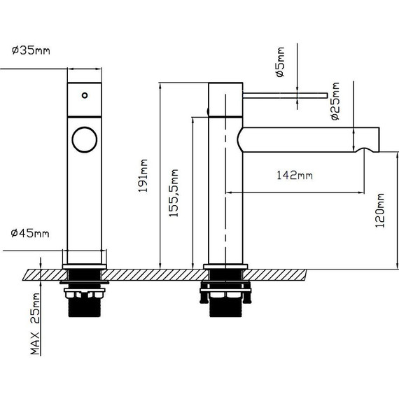 Смеситель для раковины Vincea Aspire VBF-4AS01GM, вороненая сталь - фото 3