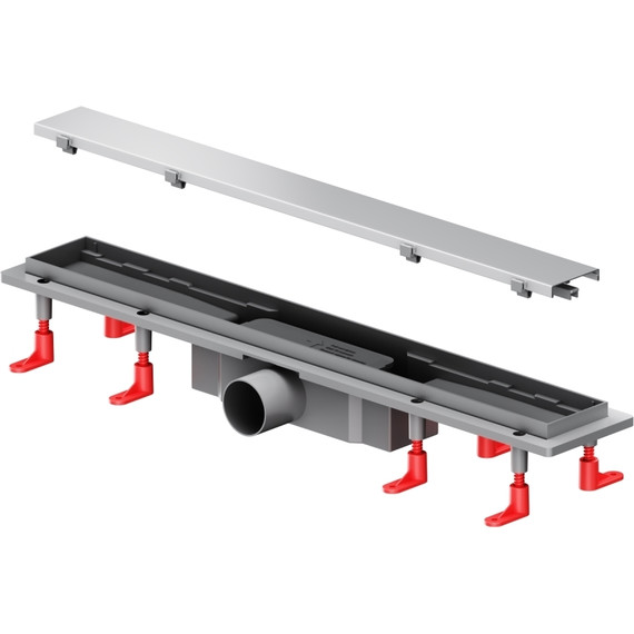 Душевой трап (лоток) 60 AM.PM PrimeFlow W02SC-U11-060-04SB комбинированный затвор со стальной матовой решеткой под плитку, Цвет производителя: хром, Размер трапа: 600 - фото 11