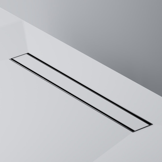 Душевой трап (лоток) 60 AM.PM PrimeFlow W02SC-U11-060-04BM комбинированный затвор с черной матовой решеткой под плитку, Цвет производителя: чёрный, Размер трапа: 600 - фото 6