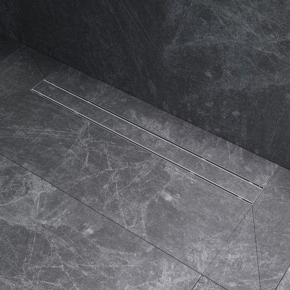 Душевой трап (лоток) 80 AM.PM PrimeFlow W02SC-U11-080-04SB комбинированный затвор со стальной матовой решеткой под плитку, Цвет производителя: хром, Размер трапа: 800 - фото 5