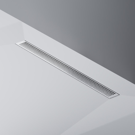 Душевой трап (лоток) 80 AM.PM MasterFlow W01SC-P11-080-01SB комбинированный затвор со стальной матовой решеткой, Цвет производителя: хром, Размер трапа: 800 - фото 6