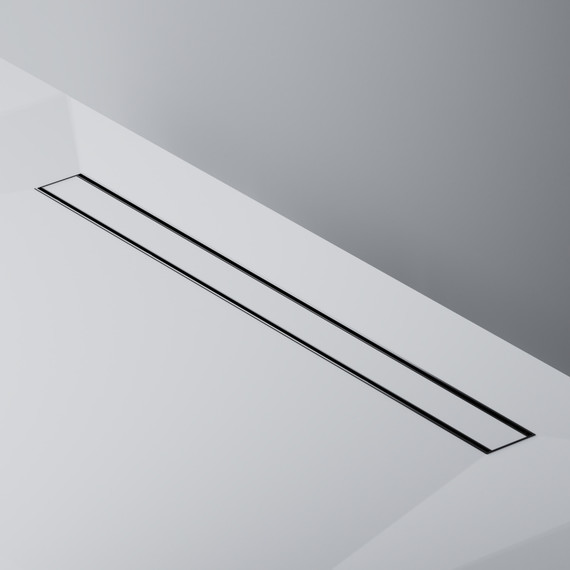 Душевой трап (лоток) 90 AM.PM PrimeFlow W02SC-U11-090-04BM комбинированный затвор с черной матовой решеткой под плитку, Цвет производителя: чёрный, Размер трапа: 900 - фото 6