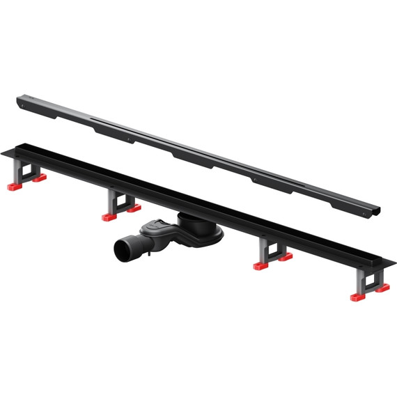 Душевой трап (лоток) 100 AM.PM MasterFlow Slim W01SC-S11-100-05BM комбинированный затвор с черной матовой решеткой - фото 11