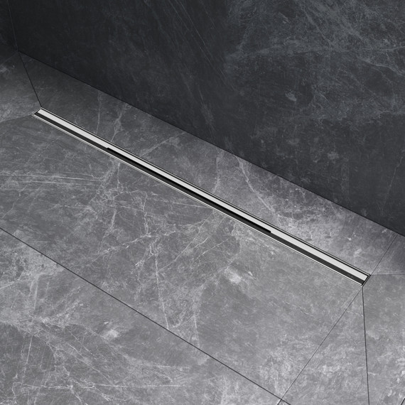 Душевой трап (лоток) 80 AM.PM MasterFlow Slim W01SC-S11-080-05SB комбинированный затвор со стальной матовой решеткой - фото 5