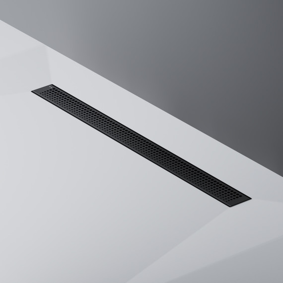 Душевой трап (лоток) 80 AM.PM MasterFlow W01SC-P11-080-01BM комбинированный затвор с черной матовой решеткой - фото 6