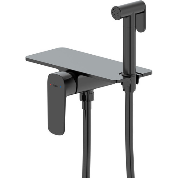 Набор для гигиенического душа Iddis Axes AXEBLSHi08, чёрный - фото 