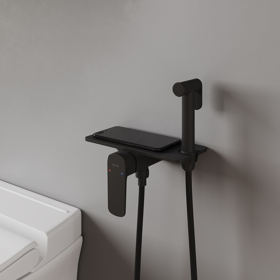 Набор для гигиенического душа Iddis Axes AXEBLSHi08, чёрный - фото 2