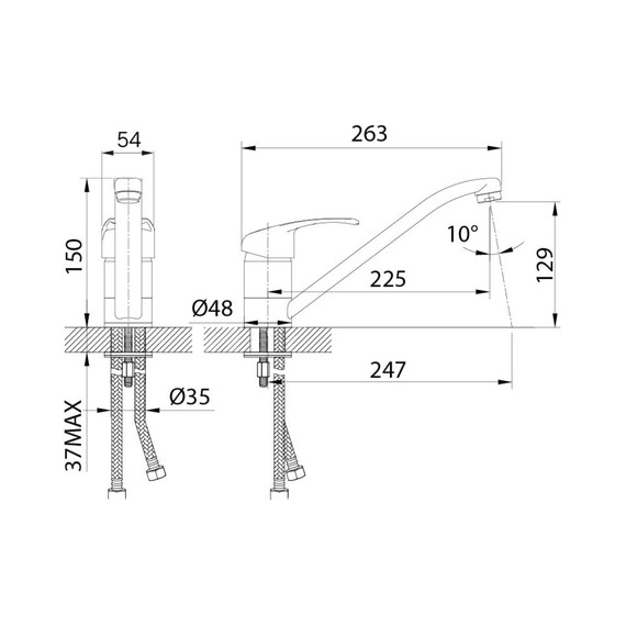 Смеситель для кухни Iddis Alborg K56001C - фото 6