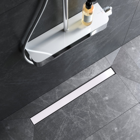 Душевой трап (лоток) 70 AM.PM MasterFlow W01SC-U11-070-04SB комбинированный затвор со стальной матовой решеткой под плитку - фото 4