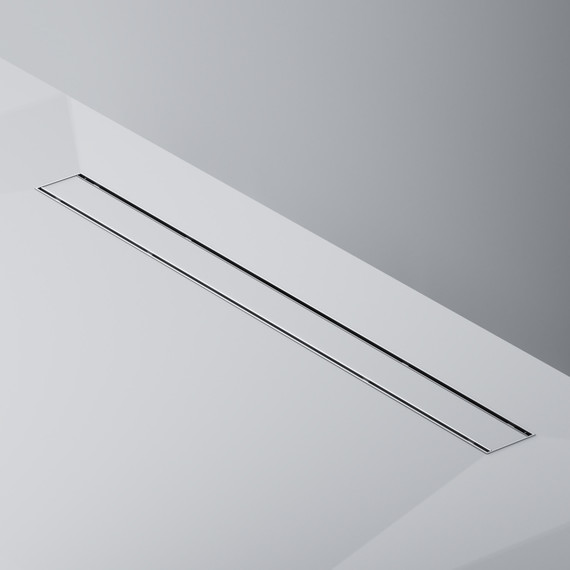 Душевой трап (лоток) 90 AM.PM PrimeFlow W02SC-U11-090-04SB комбинированный затвор со стальной матовой решеткой под плитку, Цвет производителя: хром, Размер трапа: 900 - фото 2