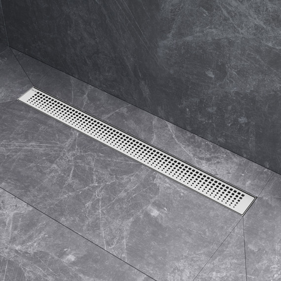 Душевой трап (лоток) 70 AM.PM MasterFlow W01SC-P11-070-01SB комбинированный затвор со стальной матовой решеткой, Цвет производителя: хром, Размер трапа: 700 - фото 5