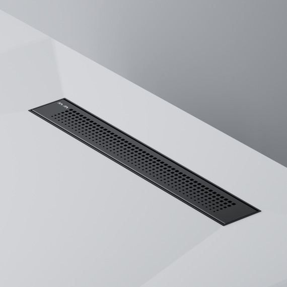 Душевой трап (лоток) 50 AM.PM PrimeFlow W02SC-P11-050-01BM комбинированный затвор с черной матовой решеткой, Цвет производителя: чёрный, Размер трапа: 500 - фото 6