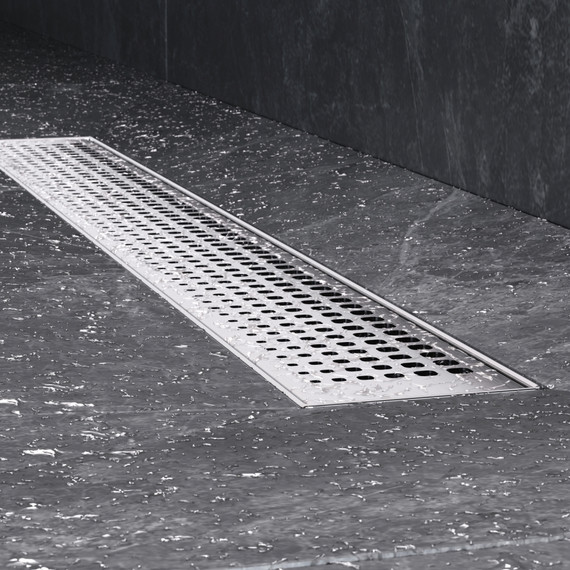 Душевой трап (лоток) 60 AM.PM MasterFlow W01SC-P11-060-01SB комбинированный затвор со стальной матовой решеткой - фото 