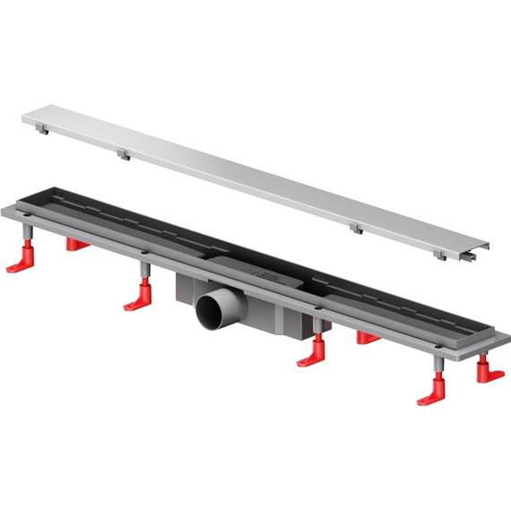 Душевой трап (лоток) 80 AM.PM PrimeFlow W02SC-U11-080-04SB комбинированный затвор со стальной матовой решеткой под плитку, Цвет производителя: хром, Размер трапа: 800 - фото 11