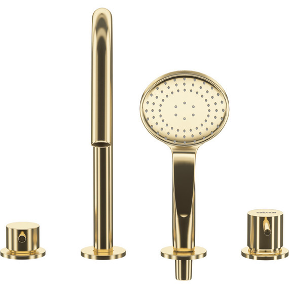 Смеситель для ванны Cezares LEAF-BVDM4-L-SR, sunrise, Цвет производителя: Sunrise - фото 3