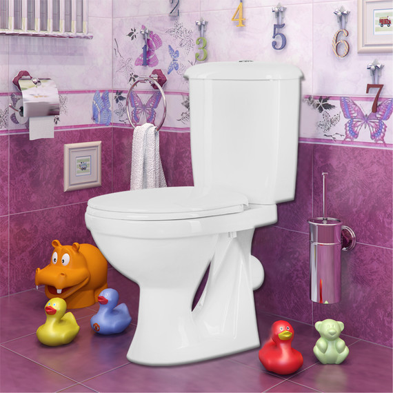 Унитаз-компакт Оскольская керамика Суперкомпакт Стандарт (горизонтальный выпуск) с полипропиленовой крышкой 44901110522 - фото 4