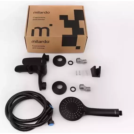 Смеситель для ванны Milardo Rora RORBL00M02, чёрный матовый - фото 4