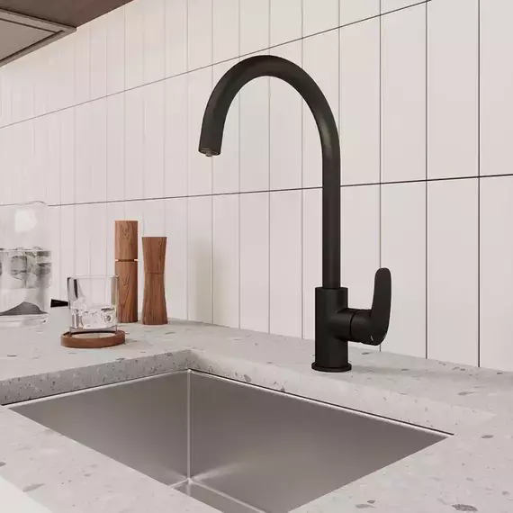 Смеситель для кухни Milardo Rora RORBLFJM05, чёрный матовый - фото 4