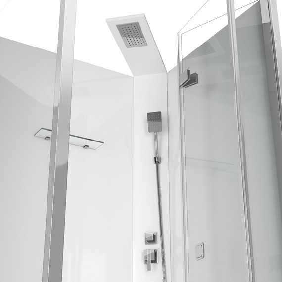 Душевая кабина CeruttiSpa 90х90 см Bella T, хром/прозрачное - фото 18