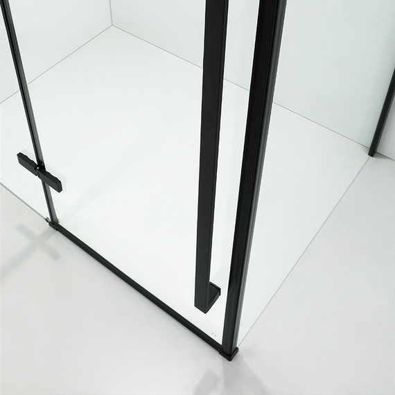 Душевое ограждение CeruttiSpa 120х90 см C1A (стекло 8 мм), чёрный/прозрачное - фото 6