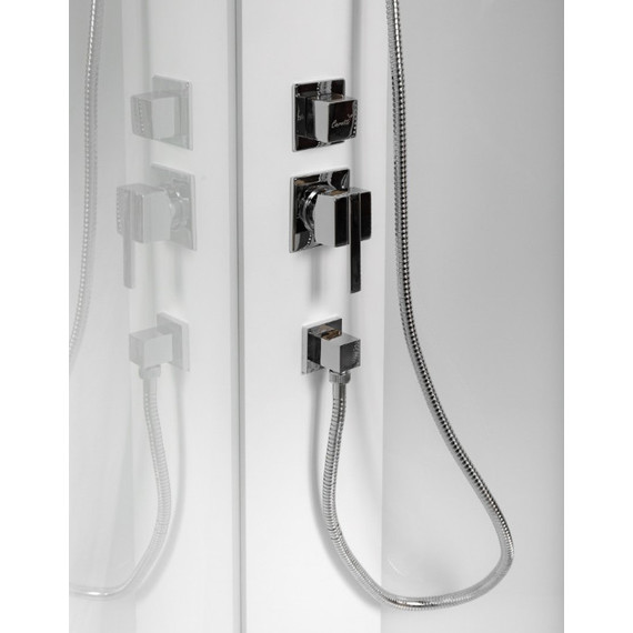 Душевая кабина CeruttiSpa 90х90 см Chika 901T, хром/прозрачное - фото 14