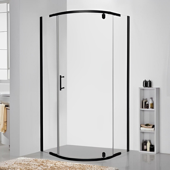 Душевое ограждение CeruttiSpa 90х90 см KORRA Z90B, чёрный/прозрачное - фото 4