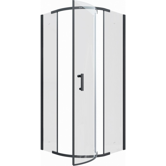 Душевое ограждение CeruttiSpa 90х90 см KORRA Z90B, чёрный/прозрачное - фото 3