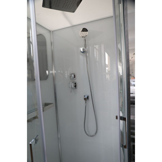 Душевая кабина CeruttiSpa 100х100 см VIVA101, хром/прозрачное (безсиликоновая сборка) - фото 3