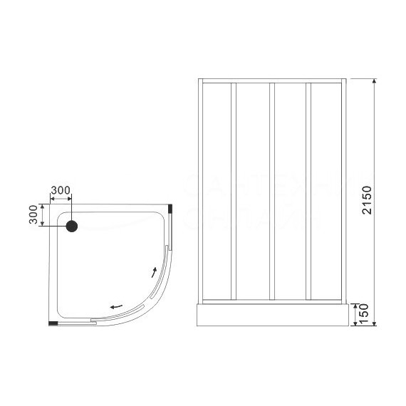 Душевая кабина CeruttiSpa 90х90 см VIVA91, хром/прозрачное (безсиликоновая сборка) - фото 8