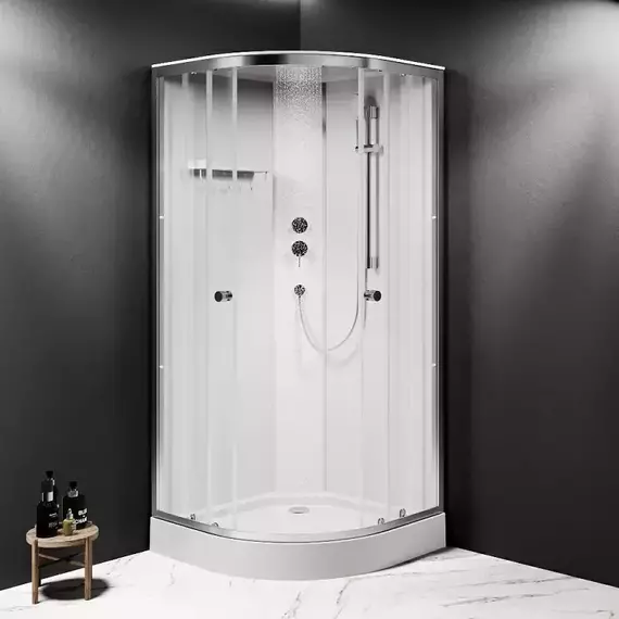 Душевая кабина Am.Pm X-Joy 90х90 см W94C-401-090MT, серебристый/прозрачное - фото 2
