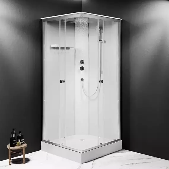 Душевая кабина Am.Pm X-Joy 90x90 см W94C-403-090MT, серебристый/прозрачное - фото 2