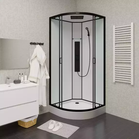 Душевая кабина Parly 90х90 см AMI, чёрный/прозрачное - фото 2