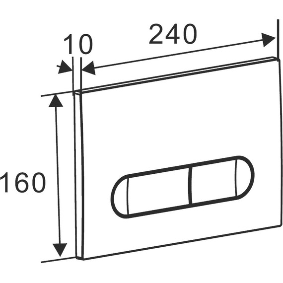 Кнопка смыва Azario AZ-004.04, чёрный матовый - фото 2