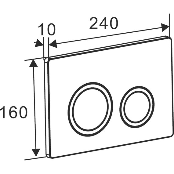 Кнопка смыва Azario AZ-017.01, белый глянцевый - фото 2