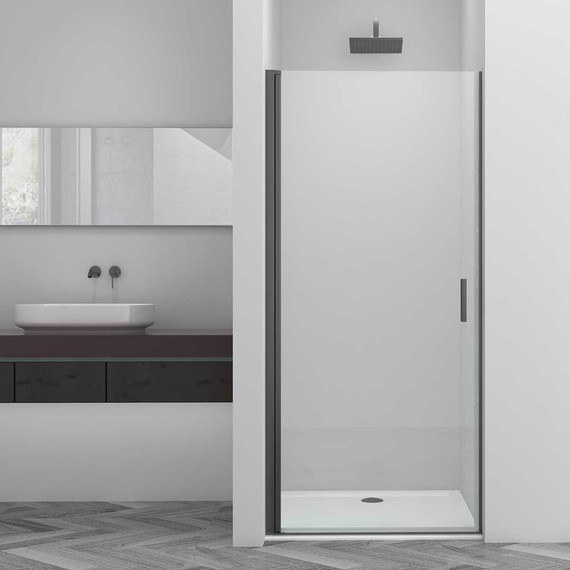 Душевая дверь Vincea Alpha 90 см VDP-3AL900CLGM, вороненая сталь/прозрачное - фото 