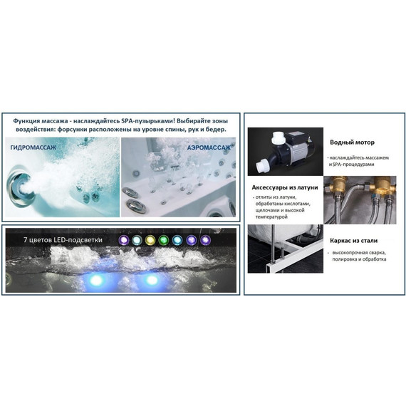 Ванна гидромассажная CeruttiSpa C-494-17L 170х80 см - фото 6