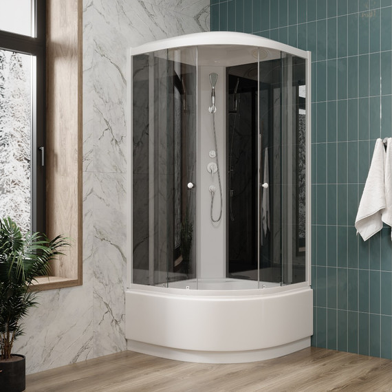 Душевая кабина Parly Classic Эконом 80х80 см EC821, белый/тонированное - фото 2