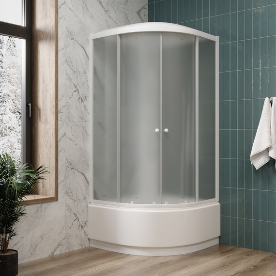 Душевая кабина Parly 100х100 см EF1021, белый/матовое - фото 2