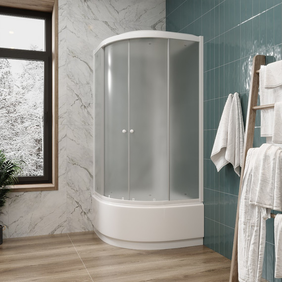 Душевая кабина Parly Effect 90х90 см EF921, белый/матовое - фото 2