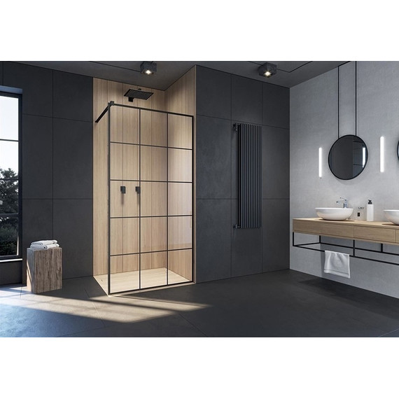 Душевая перегородка CeruttiSpa MUZA T80 80х195 см, чёрный/прозрачное - фото 3