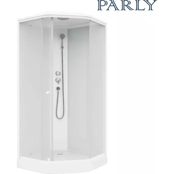 Душевая кабина Parly 90х90 см P911F, белый/матовое - фото 4