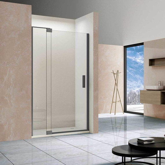 Душевая дверь Vincea Extra 120 см VDP-1E1112CLGM (стекло 8 мм) вороненая сталь/прозрачное - фото 