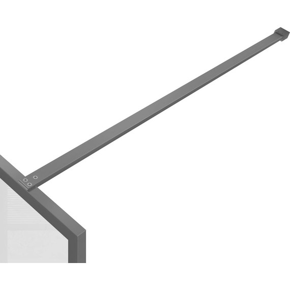 Душевая перегородка Vincea Walk in HC Art 80 см VSW-1HC800CFGM (стекло 8 мм) с кронштейном в комплекте, вороненая сталь/прозрачное/матовое - фото 5