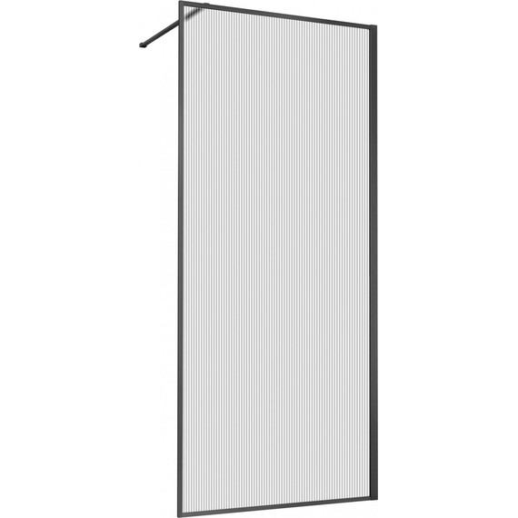 Душевая перегородка Vincea Walk in HP Art 100 см VSW-1HP100FLGM (стекло 8 мм) с кронштейном в комплекте, вороненая сталь/матовое - фото 5